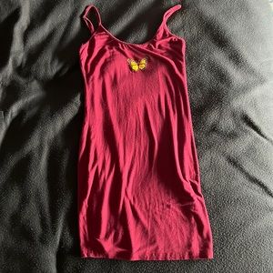medium maroon bodycon dress